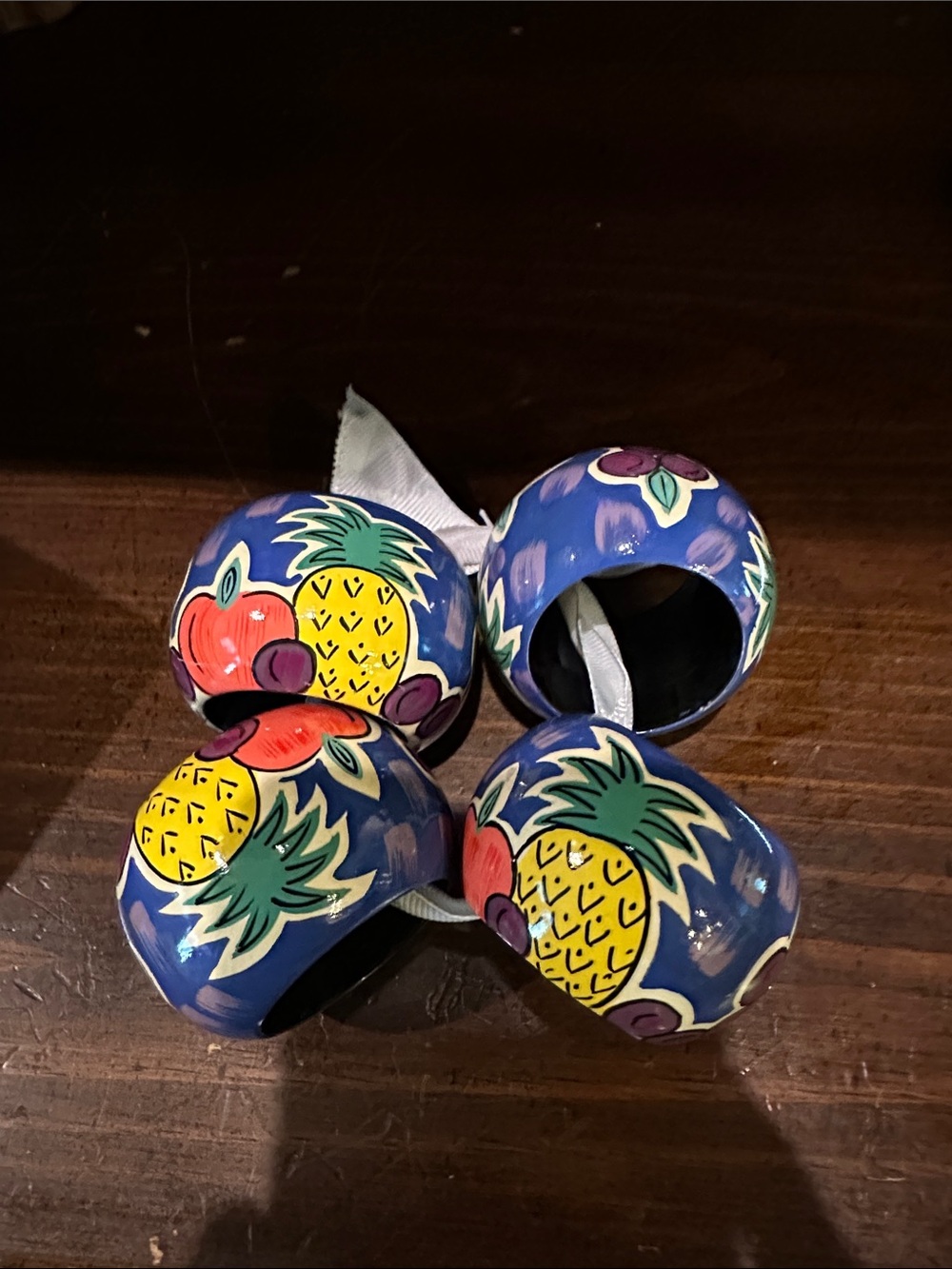 Blue Pineapple Kids Wrist Bells - Decorative Jingle Bracelet
